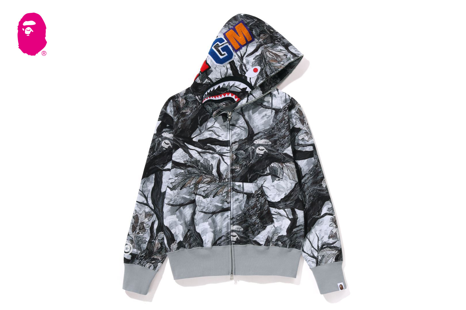 TREE EDGE CAMO SHARK FULL ZIP HOODIE | bape.com