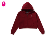 PIGMENT DYED ONE POINT CROPPED ZIP HOODIE