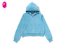 CRYSTAL STONE APE HEAD VELOUR ZIP HOODIE