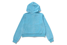 CRYSTAL STONE APE HEAD VELOUR ZIP HOODIE