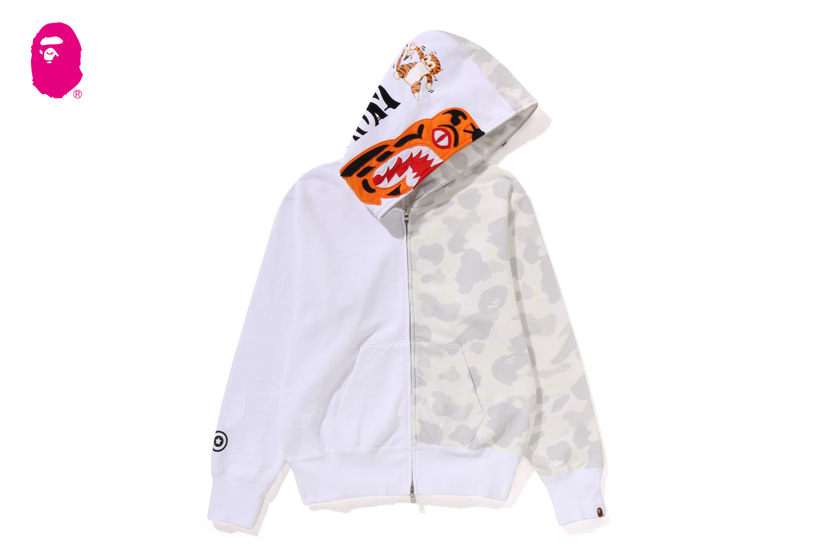 CITY CAMO TIGER SHARK FULL ZIP HOODIE | bape.com