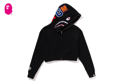 SHARK CROPPED FULL ZIP HOODIE