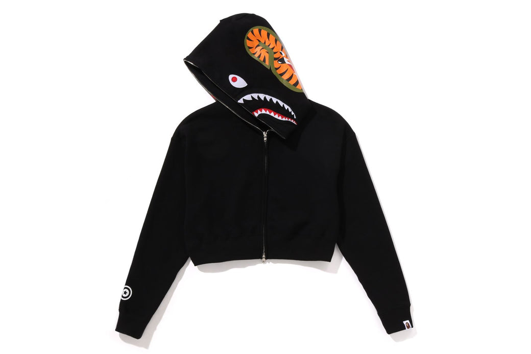 SHARK CROPPED FULL ZIP HOODIE | bape.com