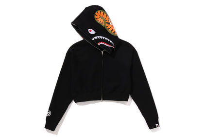 SHARK CROPPED FULL ZIP HOODIE