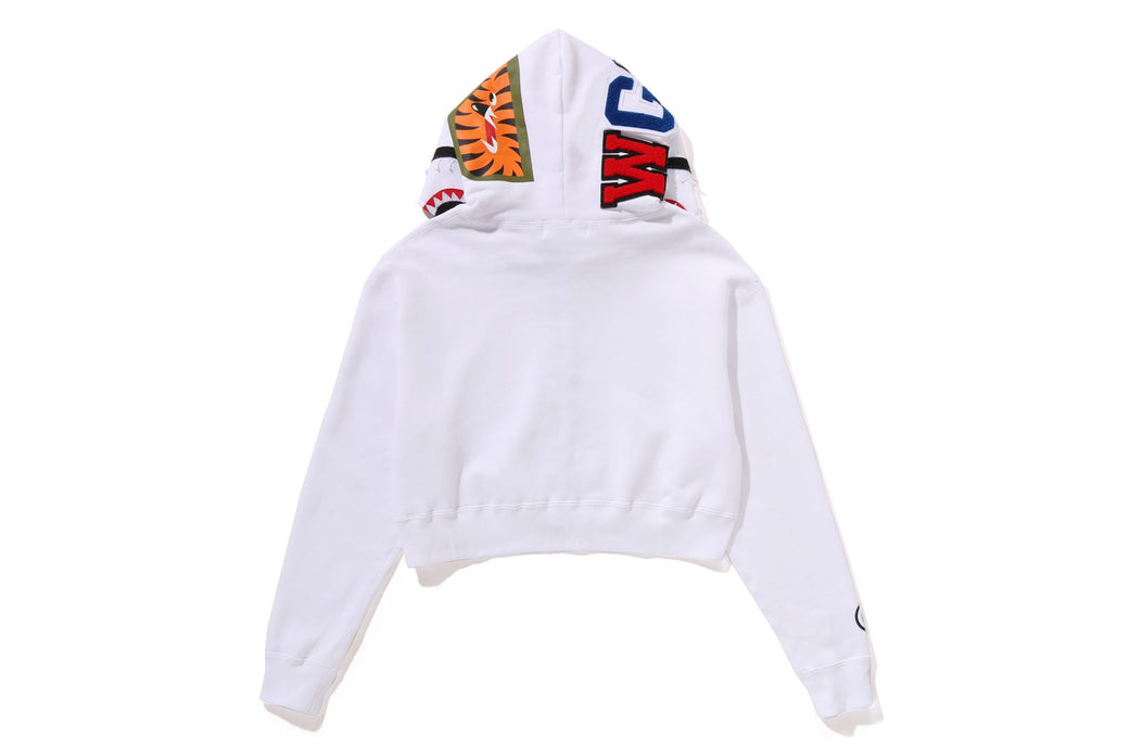 SHARK CROPPED FULL ZIP HOODIE | bape.com