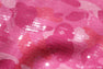 COLOR CAMO APE HEAD SEQUIN CROPPED FULL ZIP HOOOIE