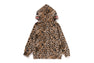 WILD LEOPARD PATTERN SHARK ZIP HOODIE