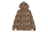 WILD LEOPARD PATTERN SHARK ZIP HOODIE