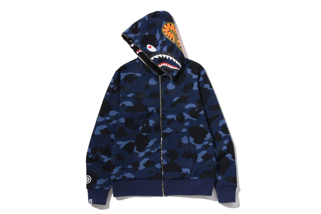 BAPE シャーク フルジップ XL 青カモ リバーシブル 美品 COLOR CAMO REVERSIBLE SHARK FULL ZIP HOODIE | bape.com