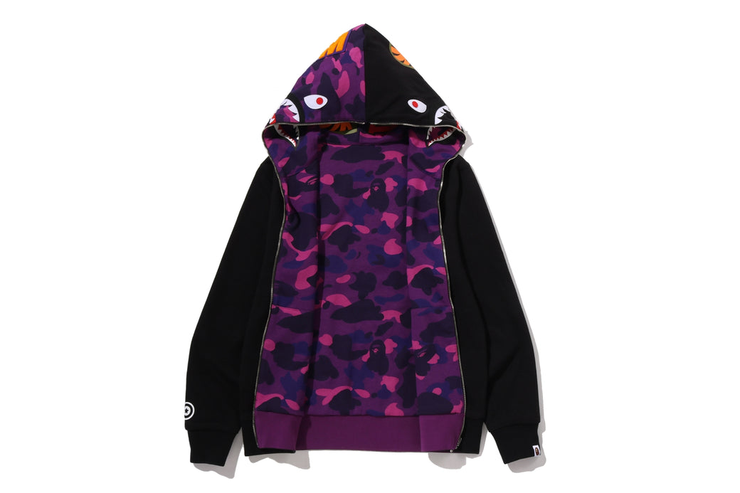 COLOR CAMO REVERSIBLE SHARK FULL ZIP HOODIE | bape.com