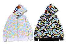 NEW MULTI CAMO SHARK FULL ZIP HOODIE