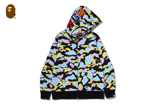 NEW MULTI CAMO SHARK FULL ZIP HOODIE