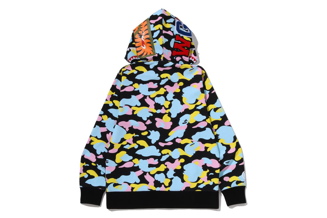 NEW MULTI CAMO SHARK FULL ZIP HOODIE | bape.com