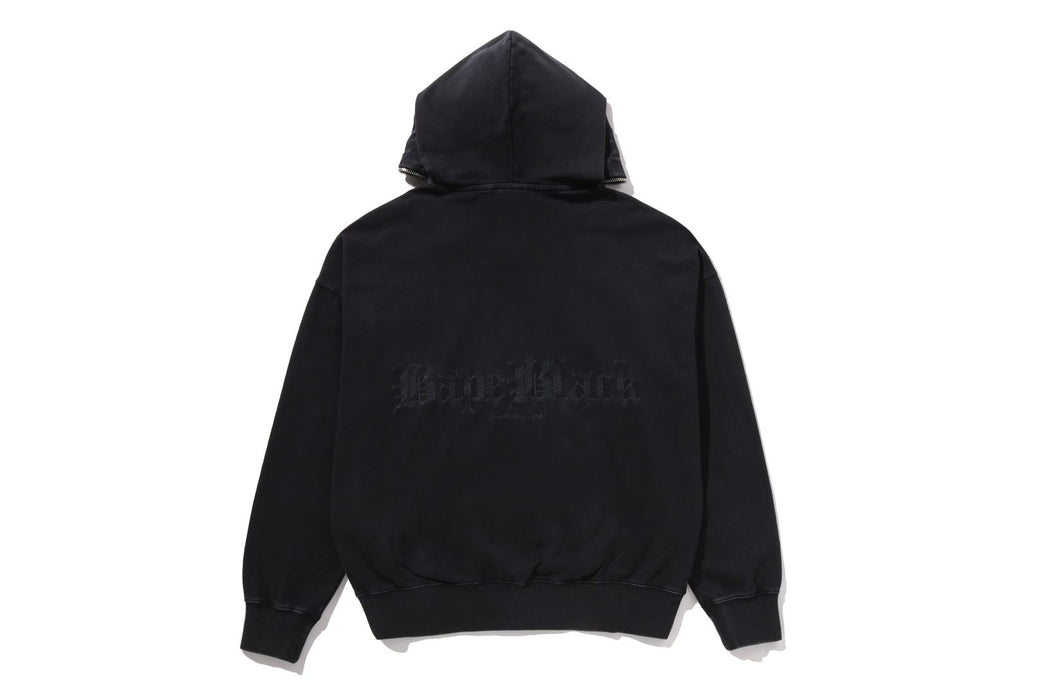 BAPE BLACK DUAL MAD FACE WASHED HOODIE | bape.com