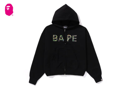ABC CAMO CRYSTAL LOGO WIDE ZIP HOODIE