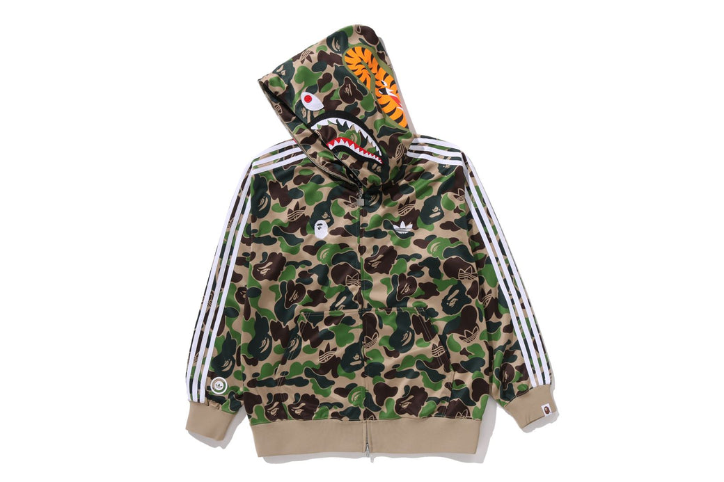 adidas × A BATHING APE カモフラジャージ BAPE X ADIDAS 】RELAXED FIT TRACK CAMO SHARK FULL ZIP HOODIE