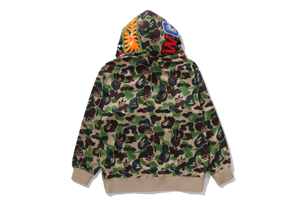 BAPE X ADIDAS 】RELAXED FIT TRACK CAMO SHARK FULL ZIP HOODIE