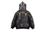 【 BAPE X CR7 LIFE 】ALL OVER PRINT LOGO RELAXED FIT SHARK HOODIE