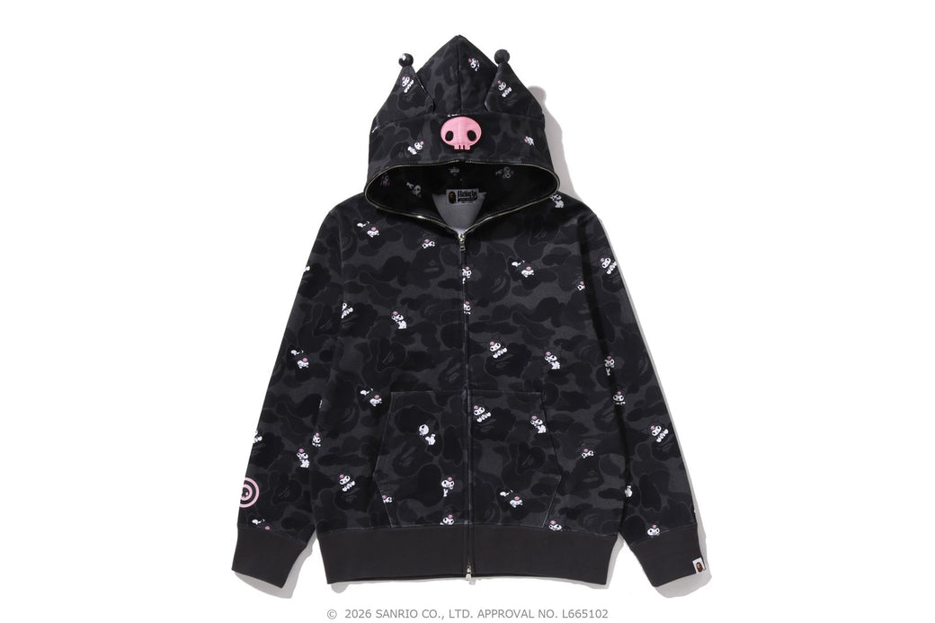 BAPE X KUROMI 】CAMO FULL ZIP HOODIE | bape.com