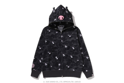 【 BAPE X KUROMI 】CAMO FULL ZIP HOODIE