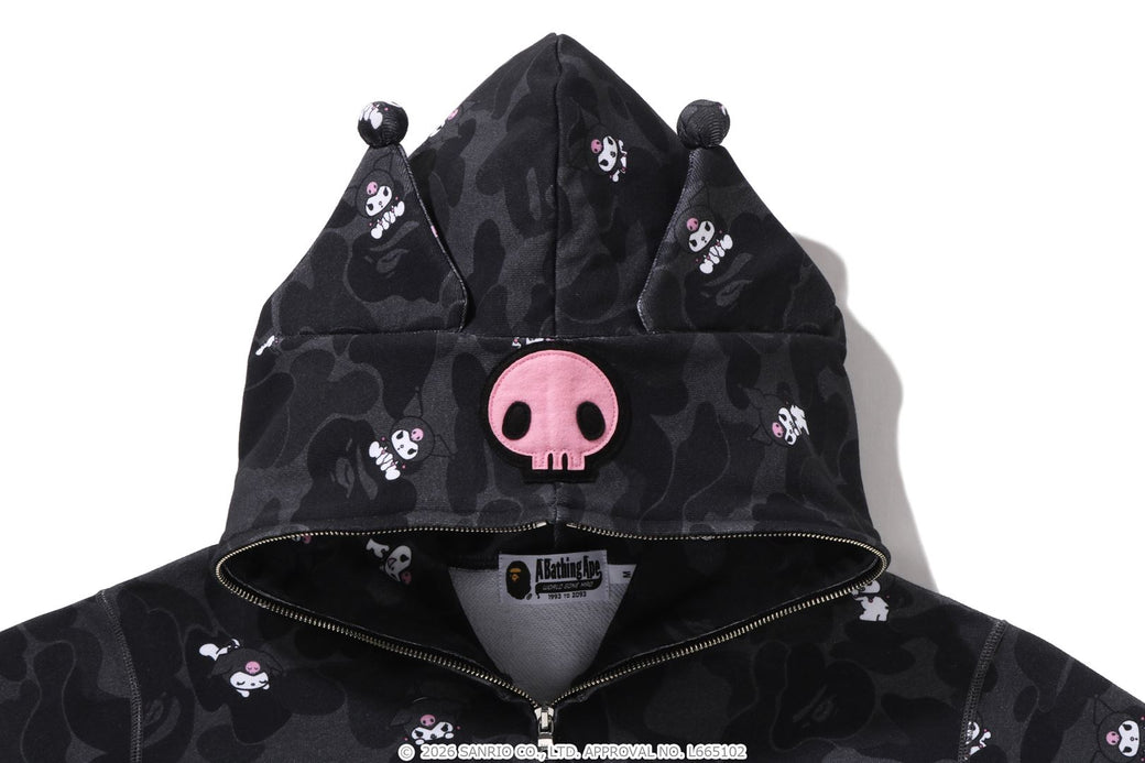 BAPE×Sanrio クロミパーカー Lサイズ BAPE X KUROMI 】CAMO FULL ZIP HOODIE | bape.com