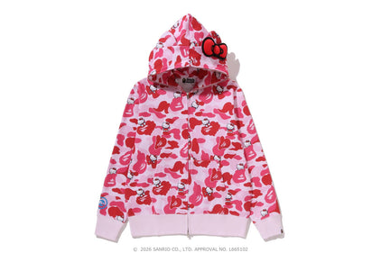 【 BAPE X HELLO KITTY 】CAMO FULL ZIP HOODIE
