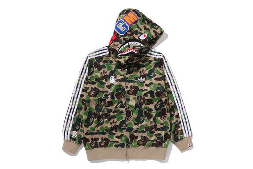 【 BAPE X ADIDAS 】RELAXED FIT TRACK CAMO SHARK FULL ZIP HOODIE