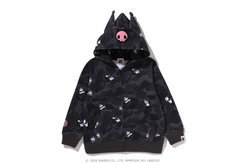 ややや　A・BATHING APE × sanrio フルジップパーカーS A BATHING APE Baby Milo x Sanrio Characters Shark Full Zip Hoodie