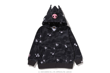 【 BAPE X KUROMI 】CAMO ZIP HOODIE
