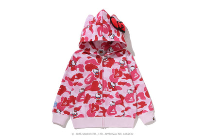 【 BAPE X HELLO KITTY 】CAMO ZIP HOODIE
