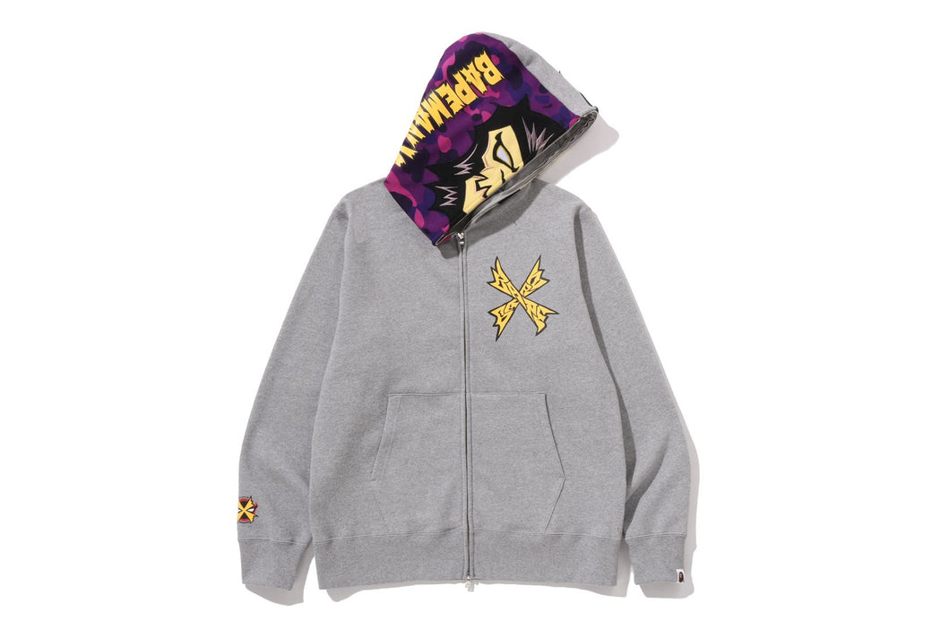 BAPE DCコミックフルジップパーカー M BAPE x DC Batman Split Color Camo Full Zip Hoodie #2 Black/Blue