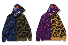 SPLIT CAMO SHARK FULL ZIP HOODIE
