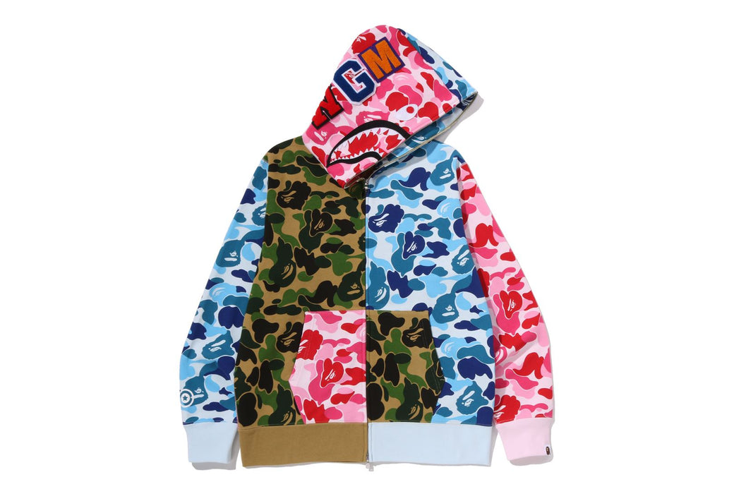 ABC CAMO CRAZY SHARK FULL ZIP HOODIE | bape.com