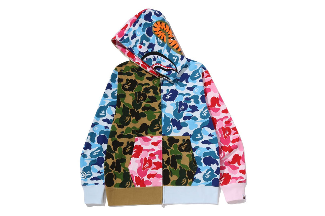 カラフル迷彩柄 フルジップフーディ エイプ ABC CAMO CRAZY SHARK FULL ZIP HOODIE | bape.com