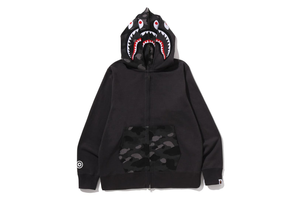 COLOR CAMO SHARK FULL ZIP DOUBLE HOODIE | bape.com