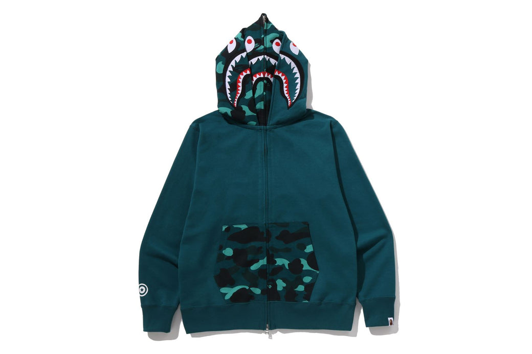 COLOR CAMO SHARK FULL ZIP DOUBLE HOODIE | bape.com