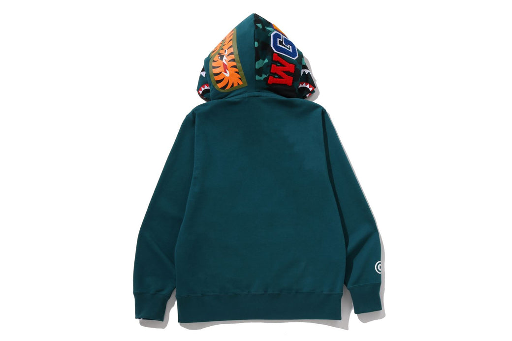 COLOR CAMO SHARK FULL ZIP DOUBLE HOODIE | bape.com