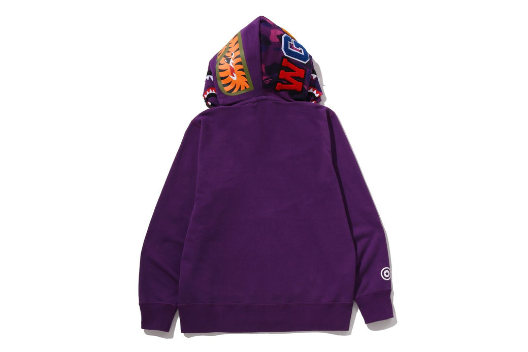 COLOR CAMO SHARK FULL ZIP DOUBLE HOODIE | bape.com