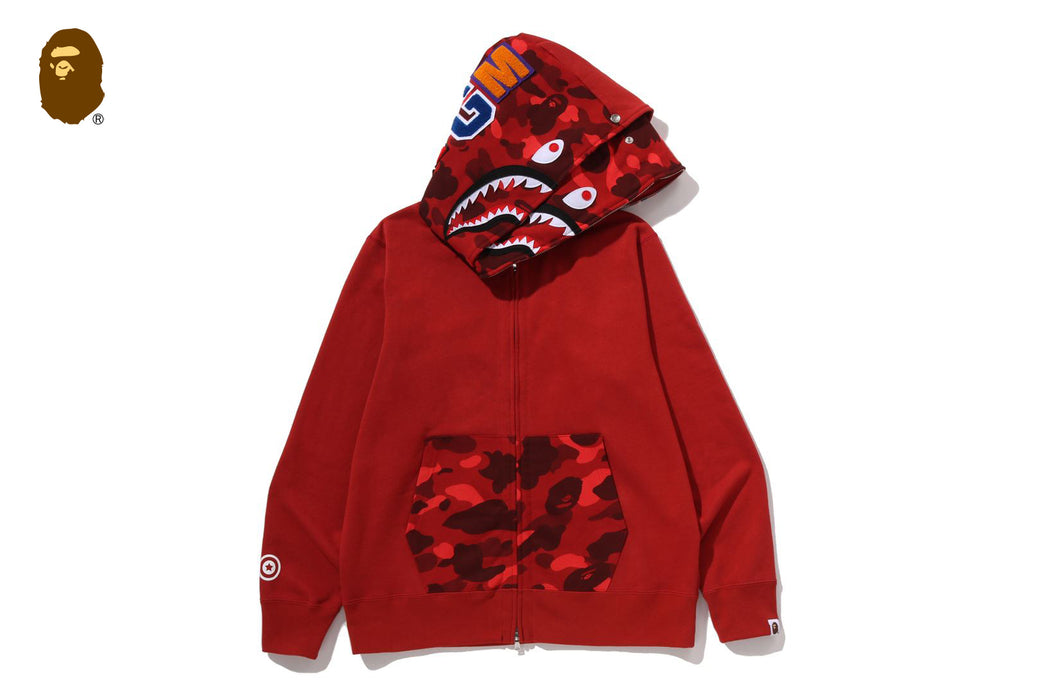 COLOR CAMO SHARK FULL ZIP DOUBLE HOODIE | bape.com