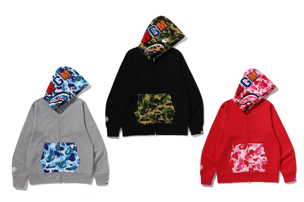 ABC CAMO SHARK FULL ZIP HOODIE | bape.com
