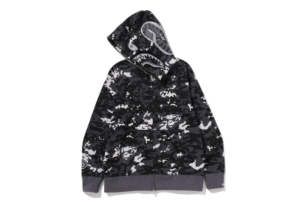 MULTI PIXEL CAMO SHARK REGULAR FIT FULL ZIP HOODIE | bape.com