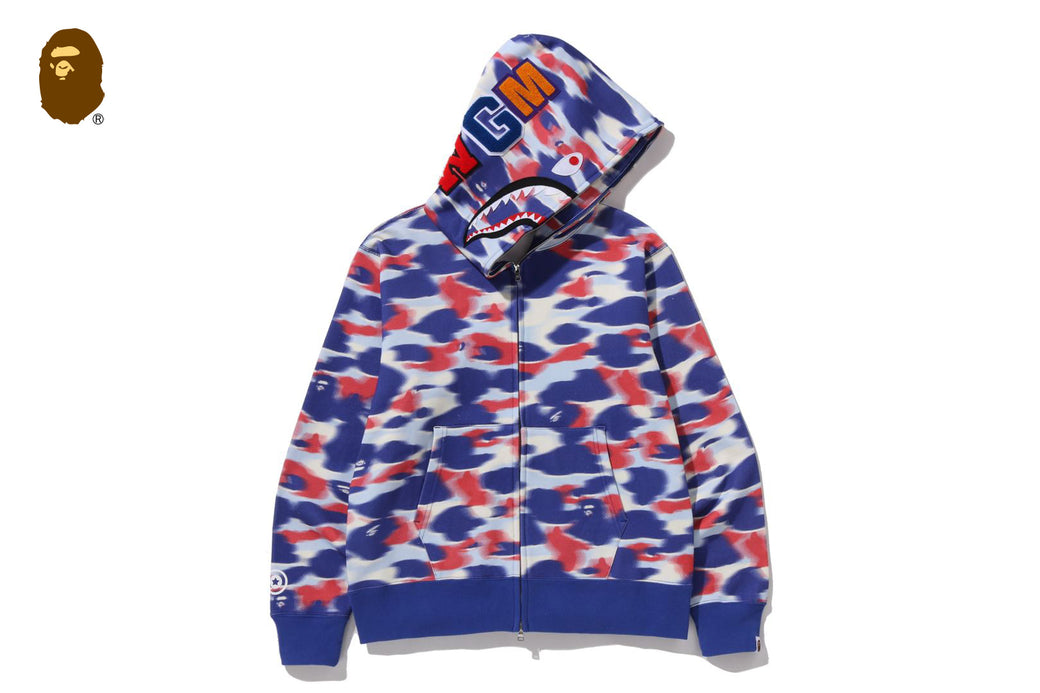 SCREEN CAMO SHARK FULL ZIP HOODIE | bape.com