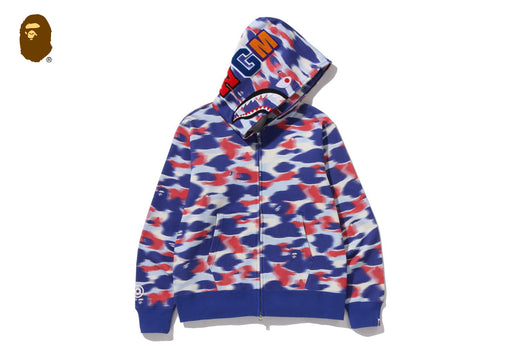 SCREEN CAMO SHARK FULL ZIP HOODIE