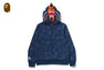 JAPANESE INDIGO ART CAMO DOUBLE TIGER SHARK FULL ZIP HOODIE