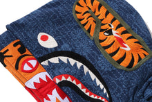 JAPANESE INDIGO ART CAMO DOUBLE TIGER SHARK FULL ZIP HOODIE