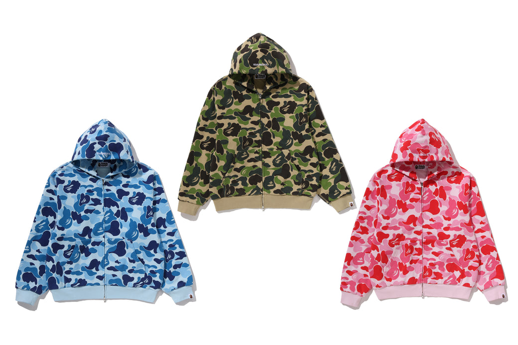 ABC CAMO HEAVY WASH CROPPED FIT ZIP HOODIE | bape.com