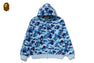 ABC CAMO HEAVY WASH CROPPED FIT ZIP HOODIE