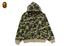 ABC CAMO HEAVY WASH CROPPED FIT ZIP HOODIE