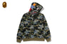 STA OVER PRINT 1ST CAMO MESH SHARK CROPPED FIT FULL ZIP HOODIE