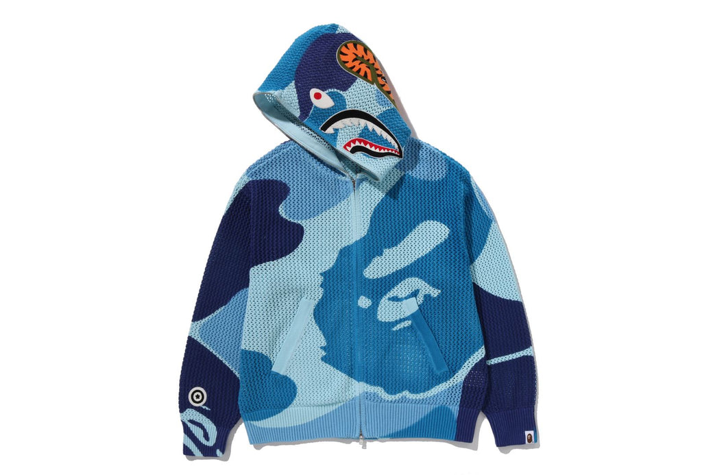 ABC CAMO CROCHET SHARK RELAXED FIT FULL ZIP HOODIE | bape.com